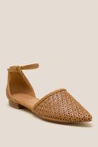 Report Orielle D'orsay Ankle Strap Flat - Tan