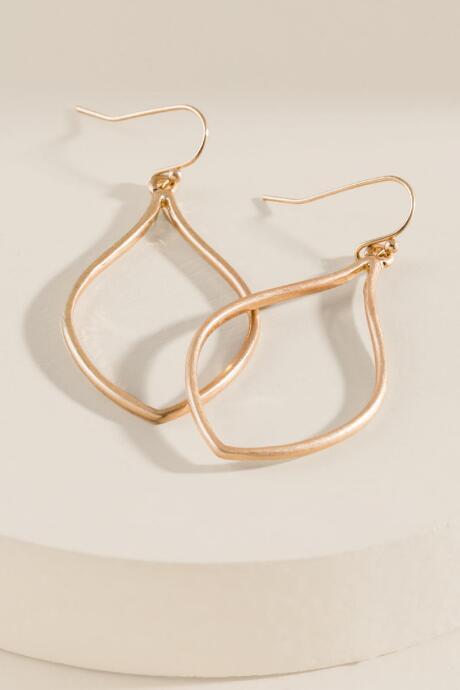 Francesca's Freda Moroccon Teardrop Earrings - Gold