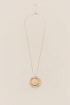 Francesca's Sloane High Shine Pendant Necklace - Gold