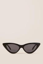 Francesca's Bella Small Cat-eye Sunglasses - Black