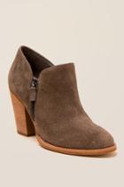 Francesca Inchess Mia Frisco Genuine Suede Ankle Boot - Taupe