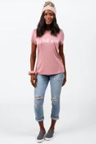 Francesca's It's Fall Yall Tee - Mauve