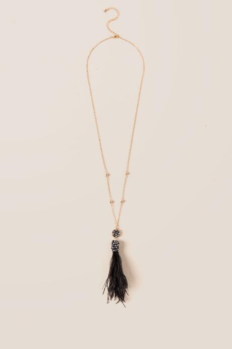 Francesca Inchess Maurizia Feather Pendant In Black - Black