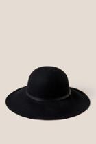 Francesca's Lila Wool Floppy Hat - Black