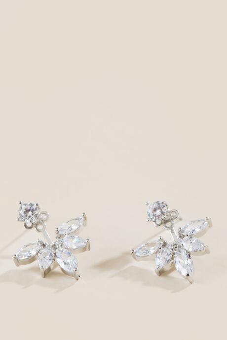 Francesca's Michelle Marquis Jacket Earrings - Crystal