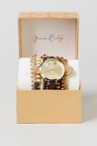 Francesca Inchess Boho Floral Watch Box Set - Cognac