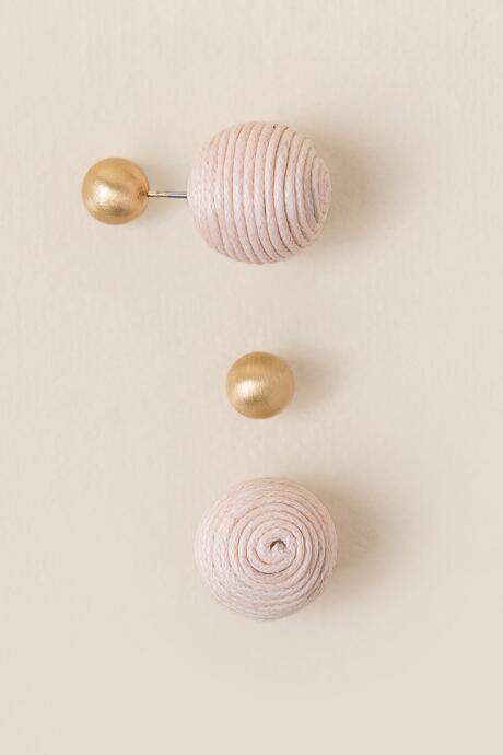 Francesca's Lisette Front-to-back Studs - Ivory