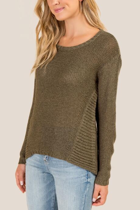 Francesca Inchess Nova Elbow Patch Sweater - Olive