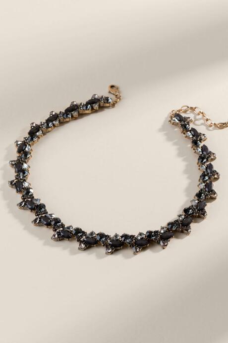 Francesca's Fiona Collar Statement Necklace - Black