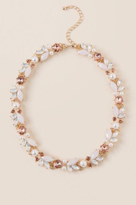 Francesca's Isobel Statement Necklace - Crisp Champagne