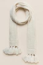 Francesca's North Cable Knit Oblong Scarf - Ivory