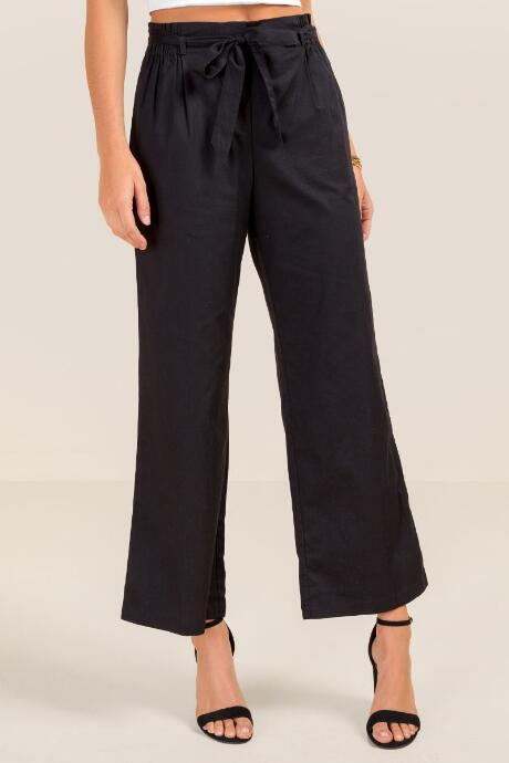 Francesca's Randy Wide Leg Pants - Black
