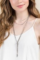 Francesca's Apollo Layered Chain Necklace In Silver - Silver