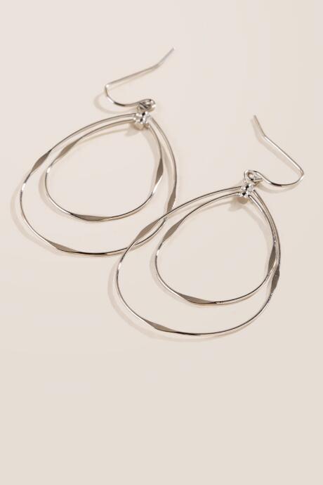 Francesca Inchess Lina Double Teardrop Earrings In Silver - Silver