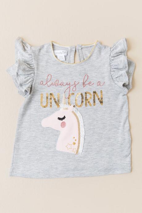 Mud Pie Always Be A Unicorn Sequin Tee