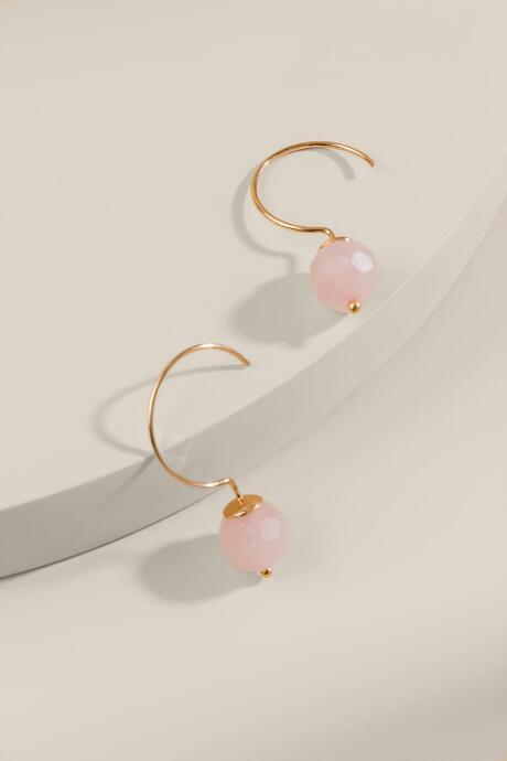 Francesca's Serayah Facet Earrings - Pale Pink