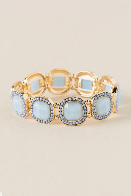 Francesca's Cecelia Stretch Bracelet In Periwinkle - Periwinkle