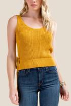 Francesca's Harley Wrap Back Sweater Tank - Marigold