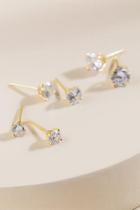 Francesca Inchess Mila Round Crystal Stud Set - Crystal