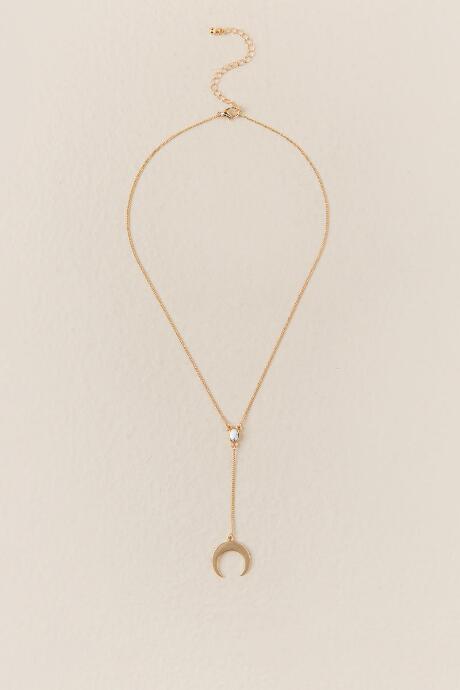 Francesca's Diana Crescent Y Necklace - Gold