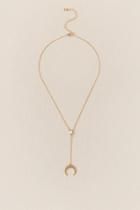 Francesca's Diana Crescent Y Necklace - Gold