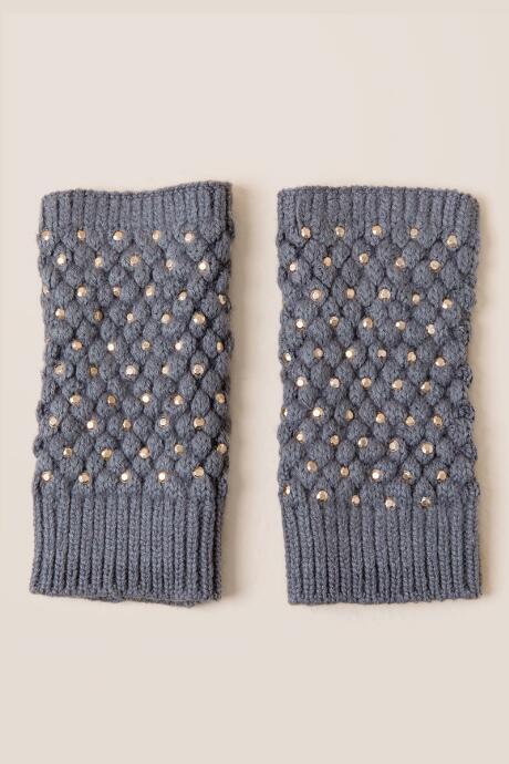 Francesca's Ana Fingerless Gloves - Gray
