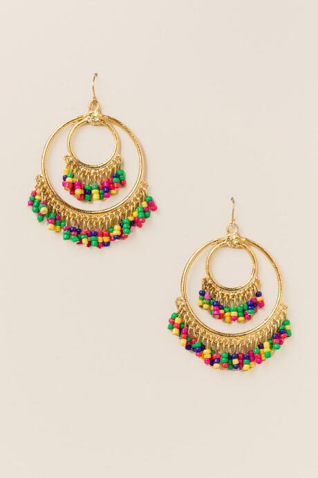 Francesca's Esmeralda Circle Drop Earring - Multi