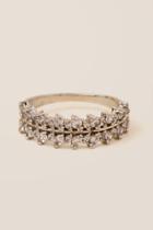 Francesca Inchess Philomena Crystal Ring - Silver