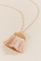Francesca Inchess Amari Fringe Pendant In Blush - Beige