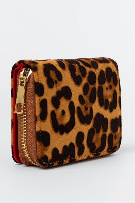 Francesca's Aliza Leopard Zip Around Wallet - Leopard