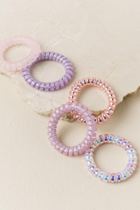 Francescas Zarah Hair Coil Metallic Set - Pink