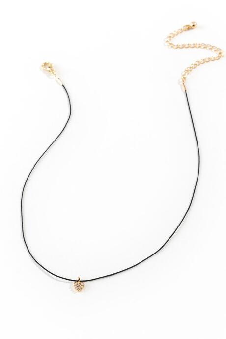 Francesca's Catalina Heart Drop Necklace - Black