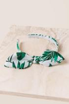 Francesca's Philippa Bow Headband In Palm Print - White