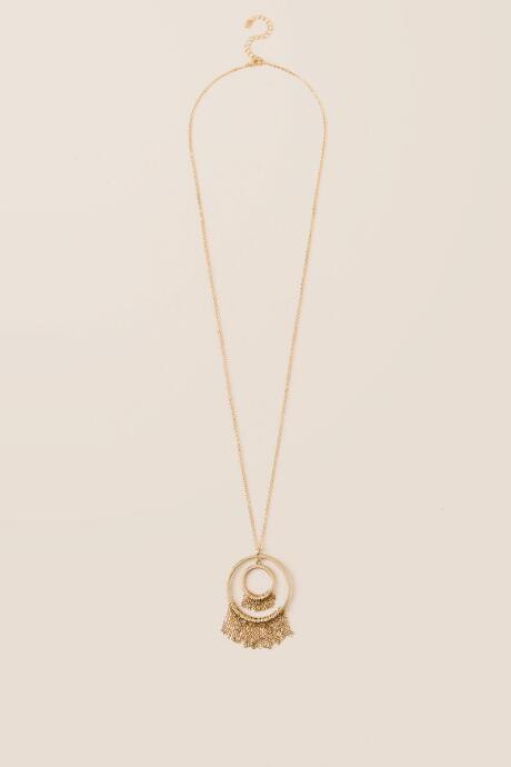 Francesca's Annette Fringe Pendant Necklace - Gold