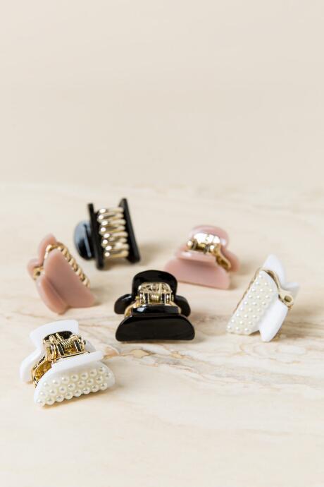 Francesca's Cambrie 2 Pack Mini Claw Clips - Blush