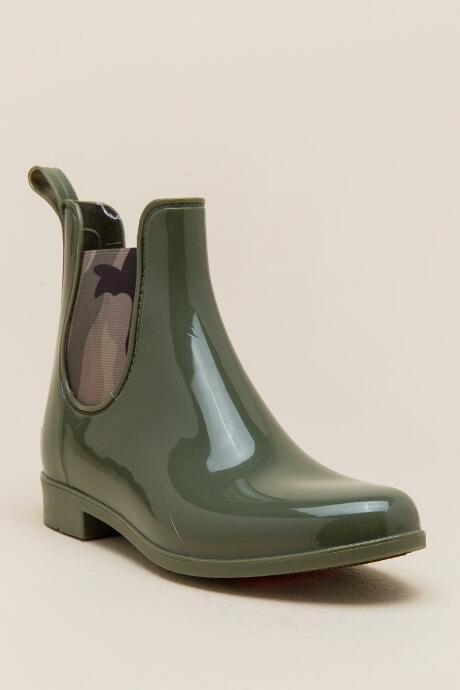 Francescas Trista Camo Rain Boot - Olive