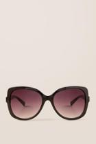 Francescas Cassie Thick Square Sunglasses - Black