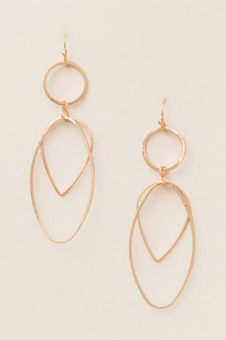 Francesca's Avia Multi Metal Drop Earring - Gold