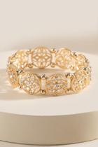 Francesca's Tatum Filigree Crystal Circle Bracelet - Gold
