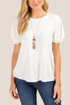 Francesca Inchess Heather Ruche Sleeve Knit Top - Ivory