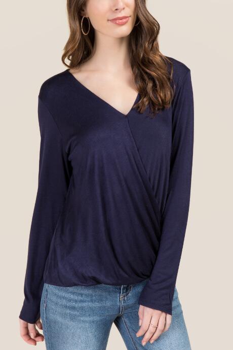 Francesca Inchess Taye Surplus Basic Top - Navy
