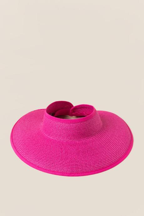 Francescas Noella Foldable Straw Visor - Pink
