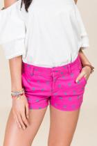 Tiny Palm Harper Tab Shorts - Neon Pink