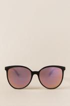 Francesca's Huntington Iridescent Matte Sunglasses - Purple