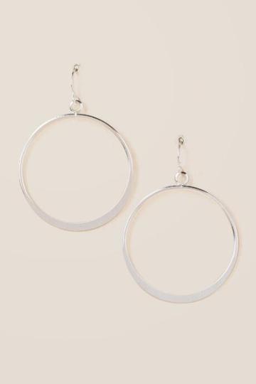 Francesca's Karoline Circle Drop Earring - Silver