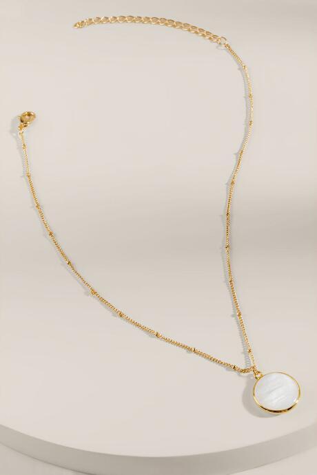 Francesca's Anna Circle Pendant Necklace - White