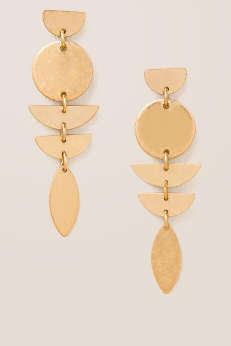 Francesca's Lindsey Multi-shape Drop Earrings - Gold