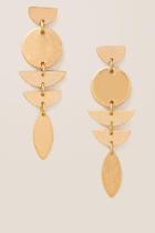 Francesca's Lindsey Multi-shape Drop Earrings - Gold