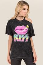 Hybrd Promotions, Llc Kiss Band Cut Out Graphic Tee - Black