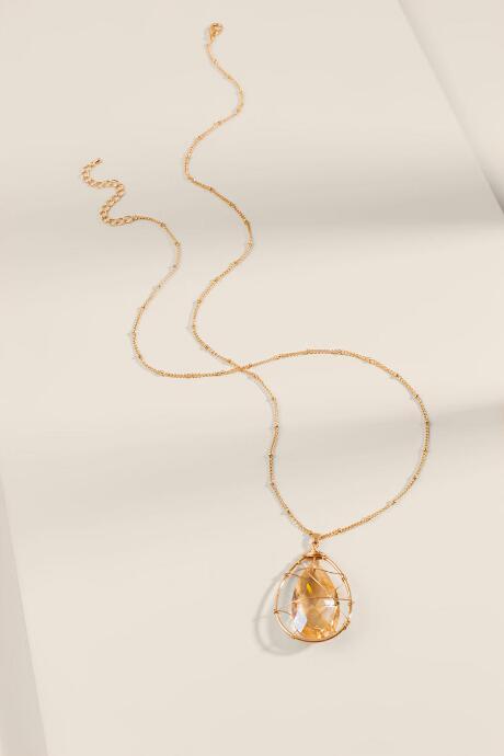 Francesca's Ariana Crystal Necklace - Topaz